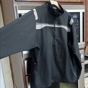 NIKE GOLF 1/2 ZIP WINDBREAKER JACKET WINDSHIRT PULLOVER ZIP UP BLACK/gray SZ XL